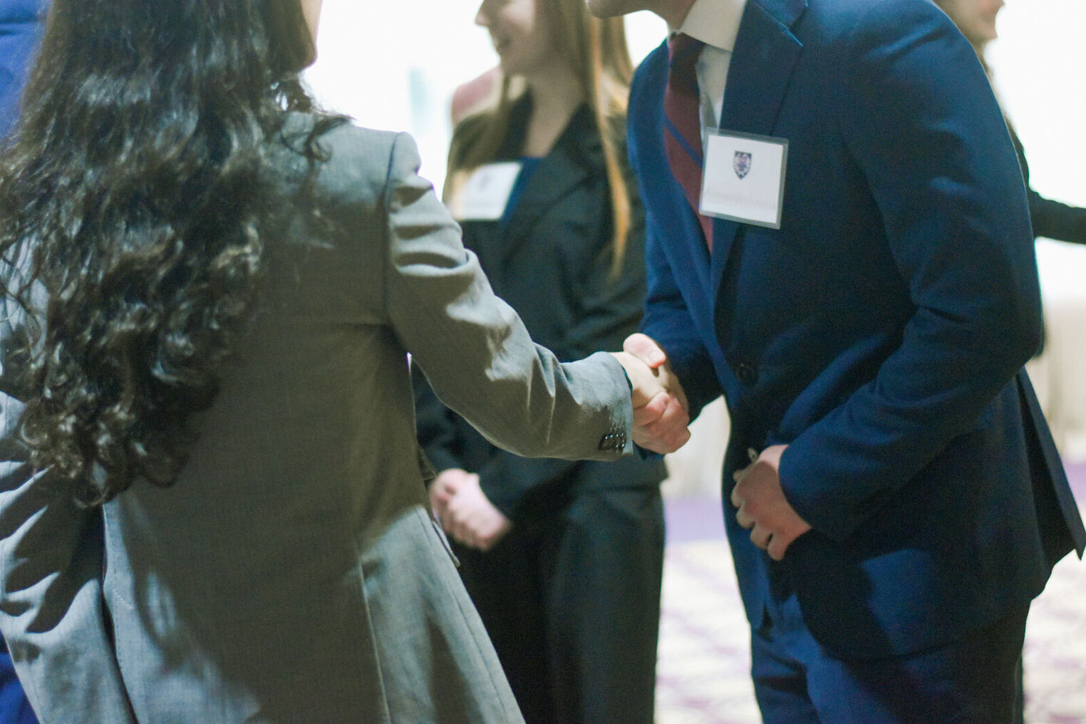 Students wearing professional clothing